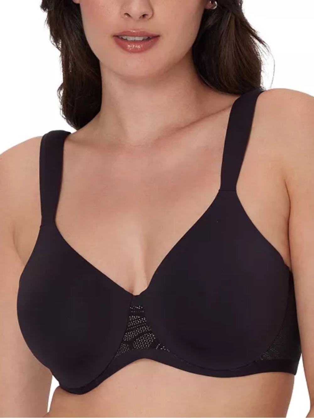 Bali Women's Smoothing Foam Underwire Bra with Comfort Bra in Black Size: 36DDD